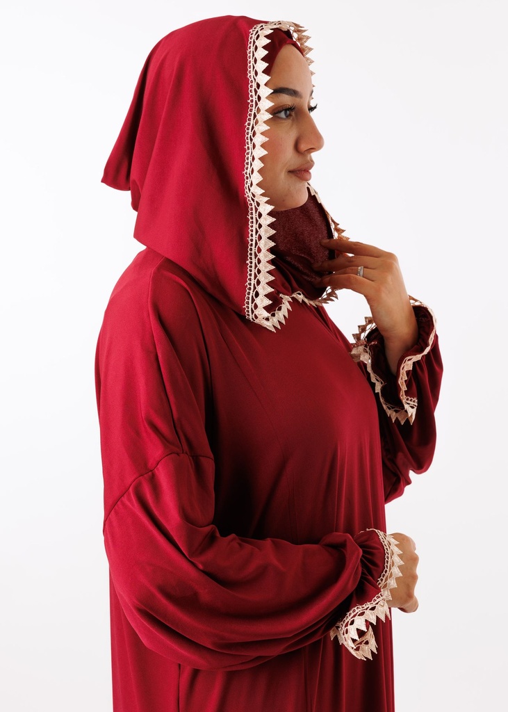 test abaya - bordeau